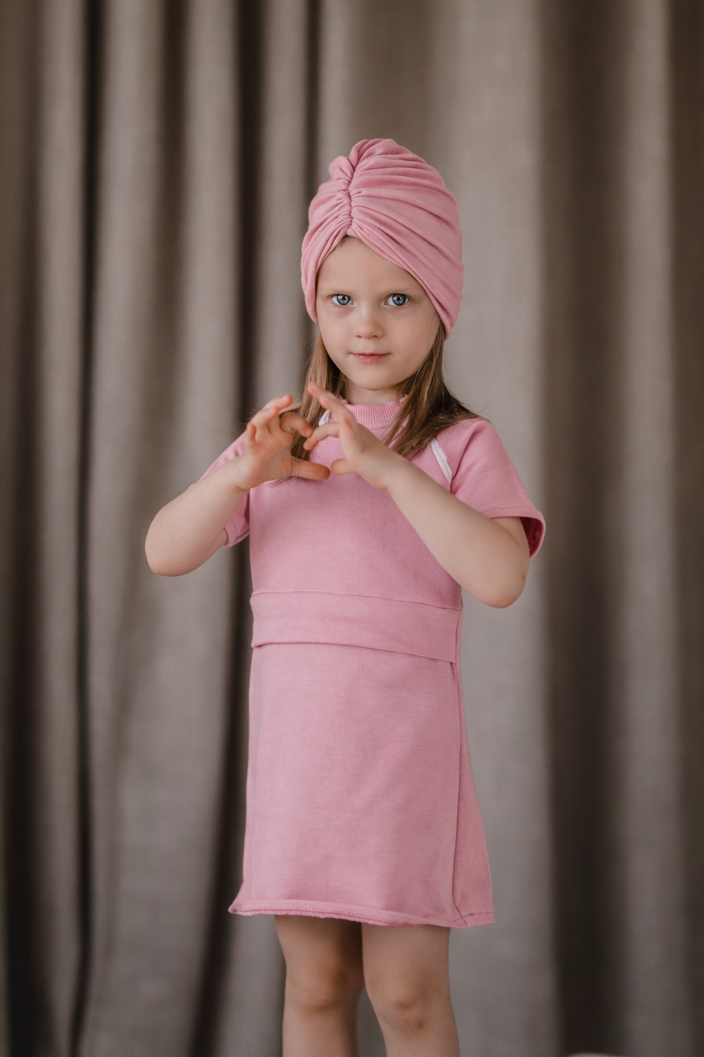 Adaptive Girls Dress and Turban Set