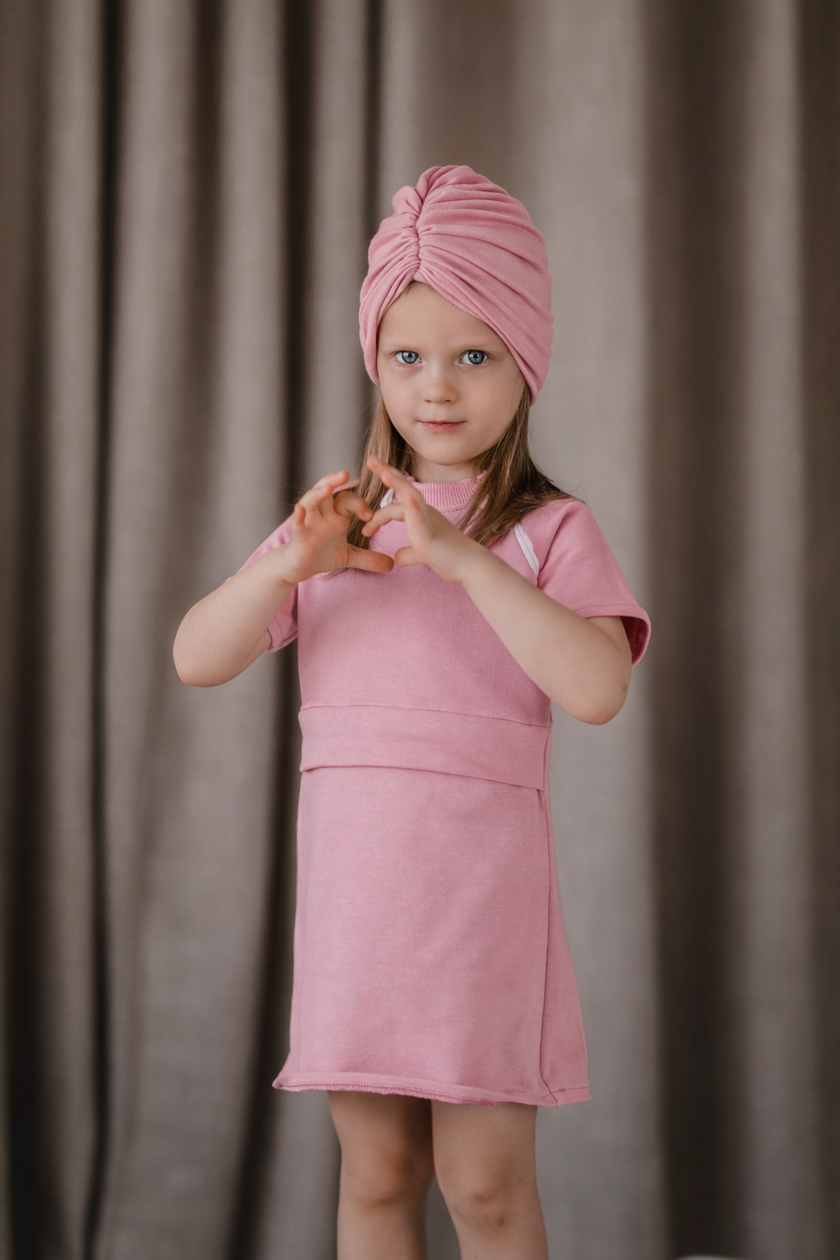 Adaptive Girls Dress and Turban Set