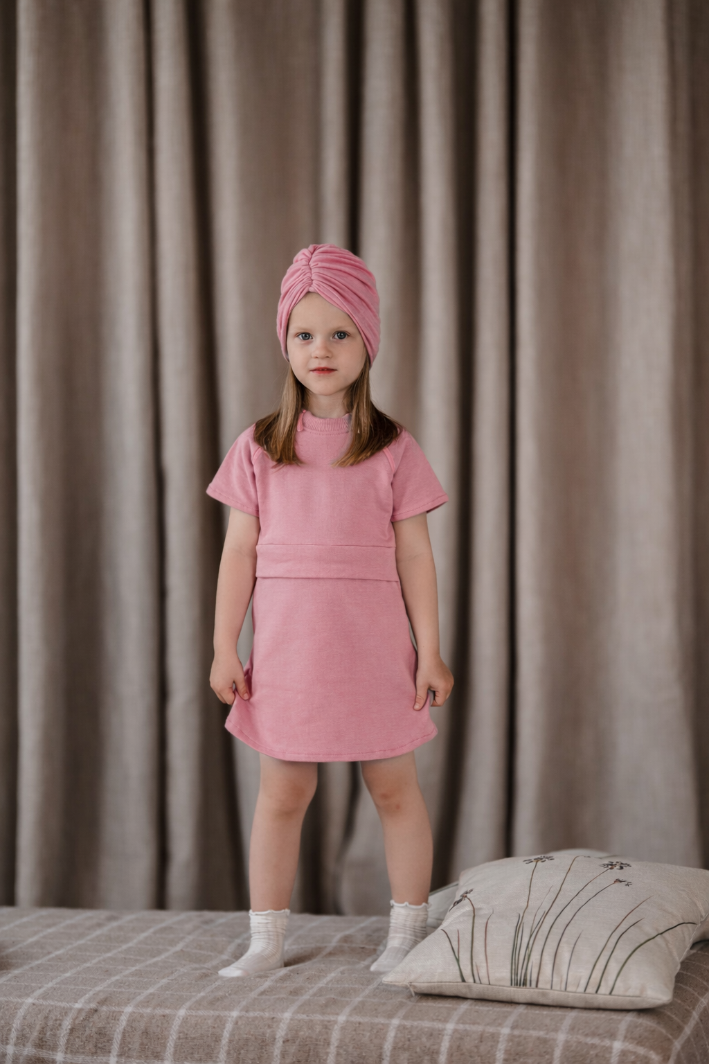 Adaptive Girls Dress and Turban Set